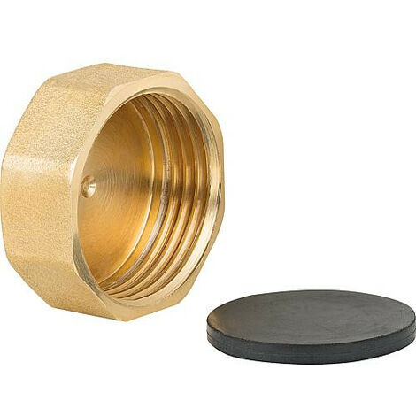 Capuchon de fermeture avec filetage femelle 1" laiton poli BG