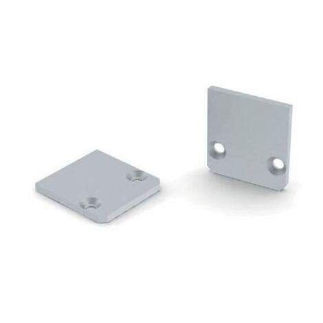 CAPUCHON DE TERMINAISON POUR PROFILÉ LED SL15FL - SANS TROU DE CÂBLE - ALUMINIUM ANODISÉ - ARGENT VELLEMAN EC-SL15-FL-H3