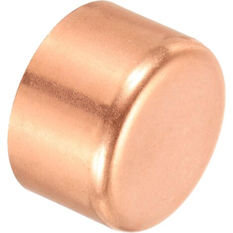 Capuchon de Tuyaux Cuivre 2pcs, Bouchons d'Extrémité Raccord, Embouts Tuyau pour Soudage Raccordements Plomberie Tube Climatisation, 19.07x17mm (Diametre x Hauteur) - 1-5/8 Inch