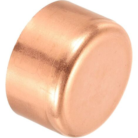 Capuchon de Tuyaux Cuivre 2pcs, Bouchons d'Extrémité Raccord, Embouts Tuyau pour Soudage Raccordements Plomberie Tube Climatisation, 19.07x17mm (Diametre x Hauteur) - 2-1/8 Inch
