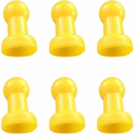 Capuchon d'extrémité de trampoline, accessoire de trampoline, couvercle de poteau de trampoline en fibre de verre en métal jaune 6 pièces, T-Audace