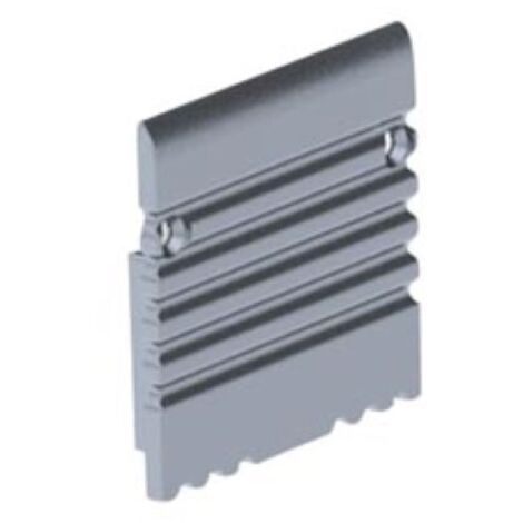 CAPUCHON EN ALUMINIUM POUR PROFILÉ (PLA) POUR RUBAN LED - SANS TROU DE CÂBLE - ARGENT VELLEMAN EC-PLA