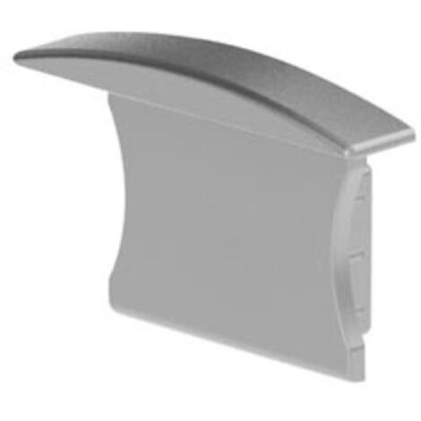 CAPUCHON EN ALUMINIUM POUR PROFILÉ POUR RUBAN LED RECESSED SLIMLINE 15 MM - SANS TROU DE CÂBLE - ARGENT VELLEMAN EC-RSL15-H3