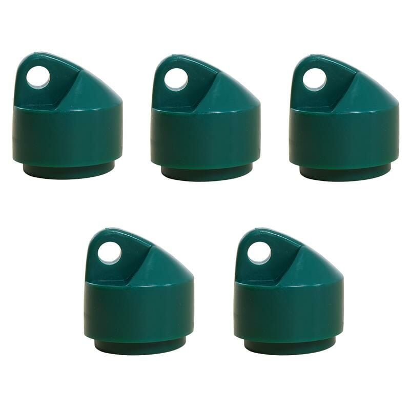 5 Capuchons de jambe de force de poteau de clôture plastique ø 34 mm vert