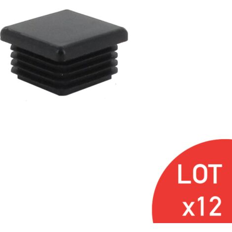 Capuchon noir/embout pour tube portail du bas 3 coins 40X40X40 mm