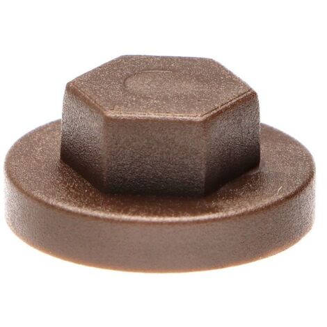 Capuchon plastique Vis Diamètre 6.3 Surplat 10 RAL8014 brun sepia-1 pièce