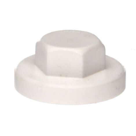 Capuchon plastique Vis Diamètre 6.3 Surplat 10 RAL9010 blanc pur-1 pièce