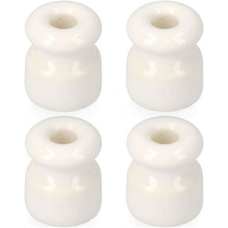 Isolateur pour câble torsadé blanc emballé (4 unités) edm