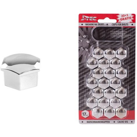 capuchons de boulons chromés de 17 mm