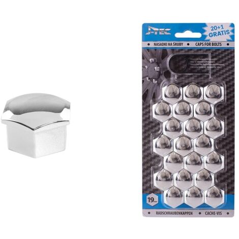 capuchons de boulons chromés de 19 mm