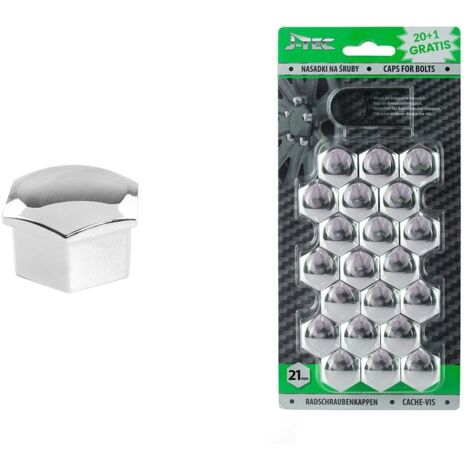 capuchons de boulons chromés de 21 mm