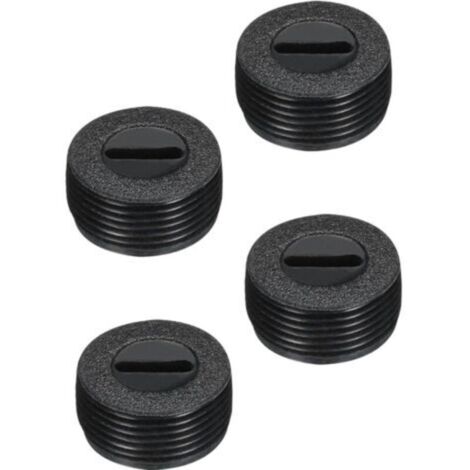 Capuchons de porte-balais en plastique noir pour moteur électrique – Diam. ext. 16 mm, H. 8 mm, lot de 4