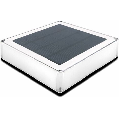 Capuchons de Poteaux Solaires 12x12cm, 1 Pcs Lampe de Poteau de Clôture en Bois Imperméable Lampe de Chemin de Jardin pour Terrasse, Patio, Marches