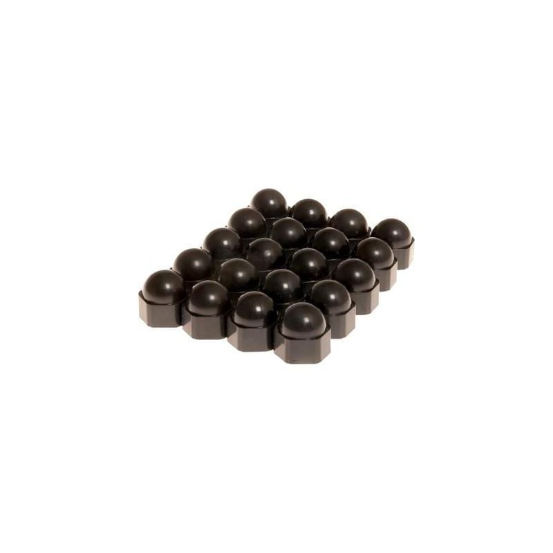 Capuchons Pour Écrous De Roues Hp Autozubehör Caches Rallye Noirs 19 Mm - 20 Pcs. 82928