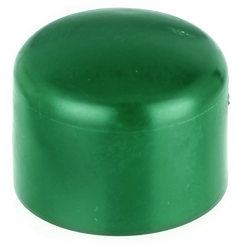 Alberts - 855260 Capuchon pour poteaux ronds en métal, plastique, en vert, pour poteau ø 38 mm, Set de 20 pièces - green