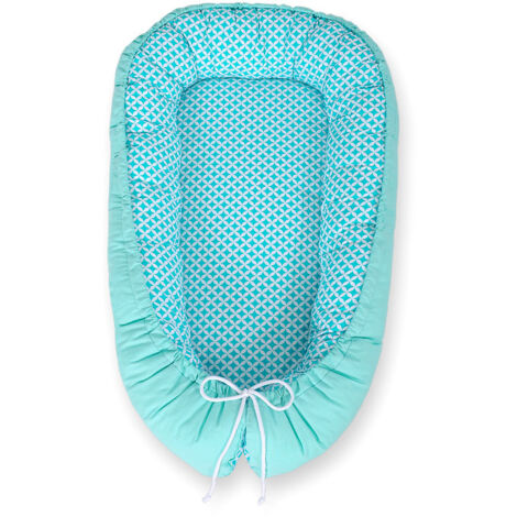Capullo para bebé, de doble cara, parque infantil, arrullo, Premium BOBONO - mini-roseta, menta