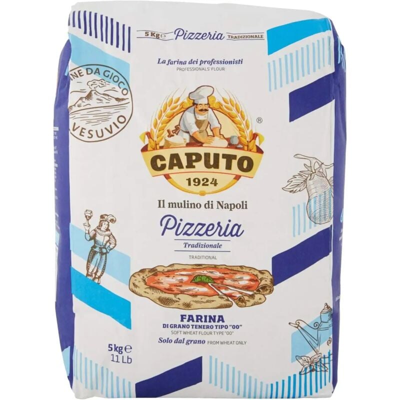 Replood - Caputo Farina di Grano Tenero Tipo 00 Farina Pizza 5kg Pizzeria Mulino di Napoli