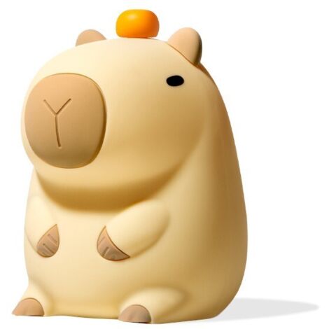 Capybara Silikon-Nachtlicht mit Touch-Steuerung, wiederaufladbar, originelle Lampe für Kinder und Erwachsene, lustiges und entspannendes Geschenk