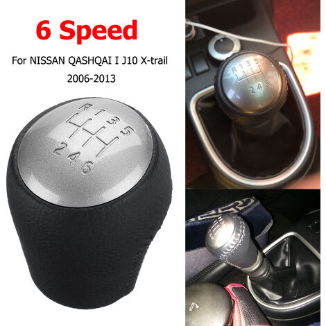 INSMA Car 6 Speed Manual Gear Shift Knob Shifter For Nissan Qashqai J10 X-trail 2006-2013 QASHQAI II MT Shift Knob