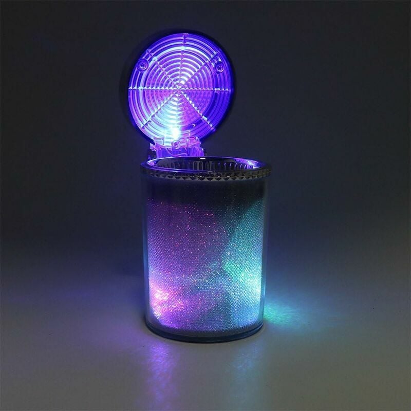Hoopzi - Car Ashtray With led Light Cigar Cigar Ash Container Smoke Ash Cylinder Cup Holder Storage Cup Car Accessories