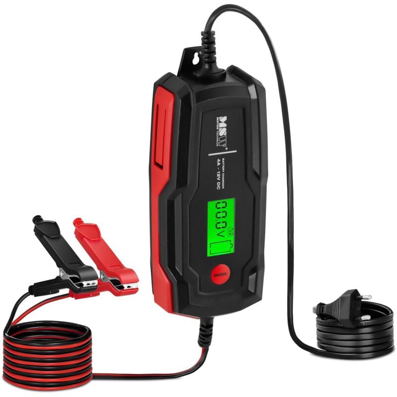 MSW - Car Battery Charger Electronic Battery Charger lcd Automatic 4 a 12 v 120 Ah