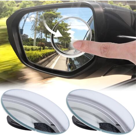 Car Blind Spot Mirror, 2 Pcs, High Definition Frameless Round, 360 Degree Adjustable Blind Spot Mirror, Wide Angle Lens Reversing Mirror, For GM