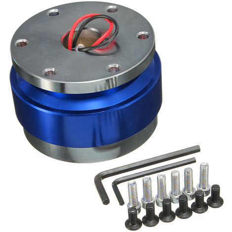 DRILLPRO Car Blue Steering Wheel Quick Release Hub Adapter Snap Off Boss Kit LAVENTE