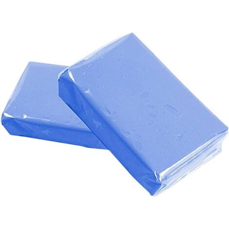 Car Clay Bar, 100g Professionnel Voiture Nettoyage Pâte Magic Clay Bar pour Véhicule Voiture Supprimer Sludge,pour éliminer les détergents de peinture,les fluctuations et les restes d'insectes(2 Pcs)