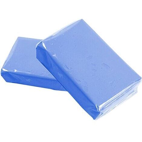 Car Clay Bar, 100g Professionnel Voiture Nettoyage Pâte Magic Clay Bar pour Véhicule Voiture Supprimer Sludge,pour éliminer les détergents de peinture,les fluctuations et les restes d'insectes(2 Pcs)