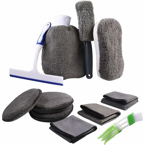 9pcs Car Wash Cleaning Kits Microfiber Auto Detailing Washing