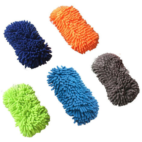 Car Cleaning Towels Mitt Microfibre Wash Cloth for Auto Detailing Washing 5pcs ，27*14*6CM