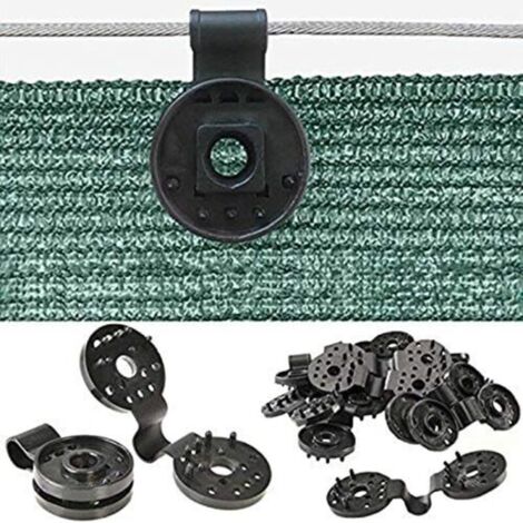 Car Clips, Special Clip with Eyelet, Privacy Screen Fastener for Fence Fabric, Shade Net, Windproof Fabric, Outdoor Net Fasteners with Hooks, Sewing Clip (50)