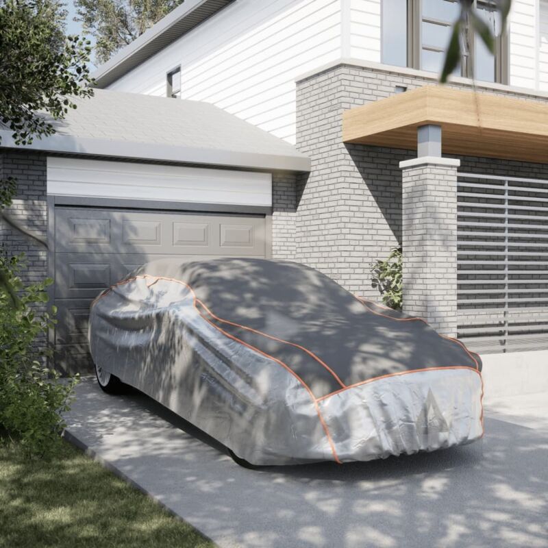 Car Cover For Sedan Hail Protection Full Xl Grey And Silver Vidaxl
