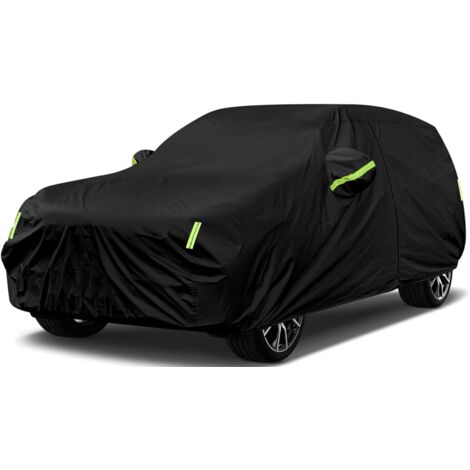 Car Cover Waterproof All Weather,7 Layers Heavy Duty Outdoor Full Car Cover, Snowproof Rainproof Windproof Sun UV Protection (PE+Cotton, Fit SUV Jeep-Length (191" to 200")