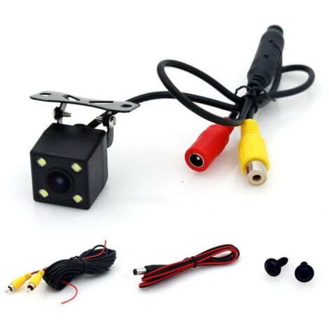 Car Dash Cam IR/LED Night Vision, Rear View Backup Camera with 6M/20FT RCA Video Extension Cable(IP68)