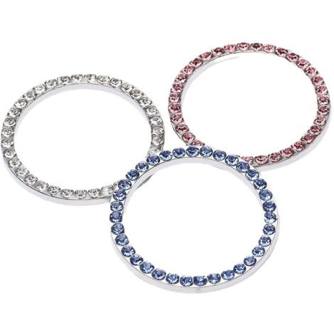 Car decoration crystal car ring sticker badge, crystal metal ring sticker