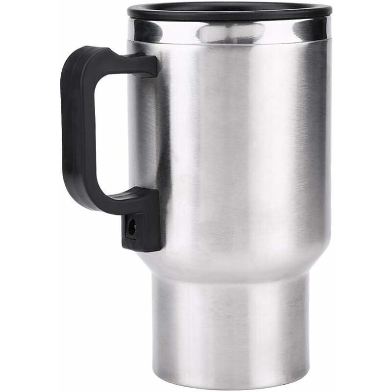 Gotrays - Car Electric Kettle Insulated Mug Travel Heating Cup Thermos 450ml 12V Stainless Steel