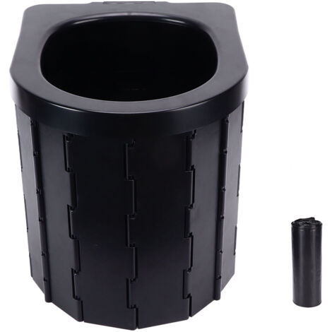 Car Folding Toilet 300 Catties Bearing Capacity Foldable Portable Comfortable Height Porta Potty for Camping TravellingOval