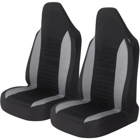 Car Front Seat Covers, 2 Pack, Universal Car Seat Protector for Cars, Trucks, SUVs, Gray YMYNY