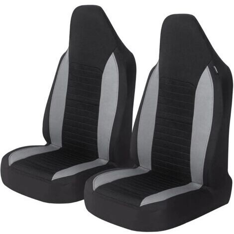 Car front seat covers, 2 pieces, universal car seat protectors for cars, trucks, SUVs, gray