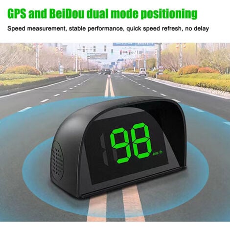 DHKLFA Car Head Up Display, GPS Digital Speedometer for Cars Trucks SUVs Motorcycles, KM/H Speed Display, Set 1