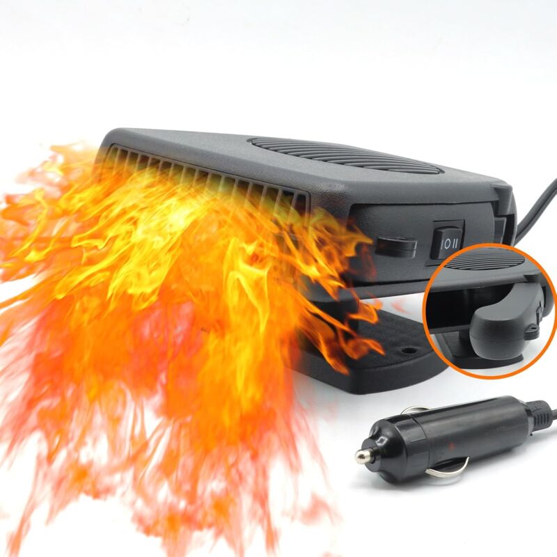 Linghhang - Car Heater, 12V Portable Car Cigarette Lighter Heater, 360 Degree Rotating Car Heater, Suitable for All Vehicle Car Heaters