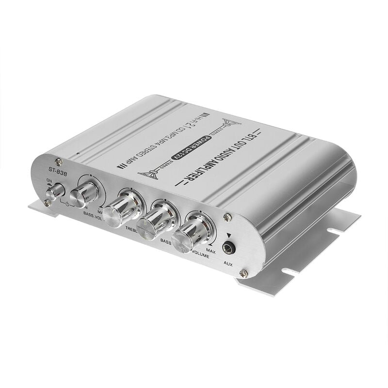 Insma - Car Home 2.0 + Amplificateur de puissance Subwoofer Amplificateur de puissance 2.1 canaux (Batterie non incluse) (Argent Type a) lbtn