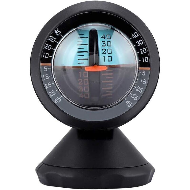 Car Inclinometer Slope Indicator Tilt Level Gauge Road Safety Instrument, ABS Black Angle Slope Tilt Indicator High Sensitivity