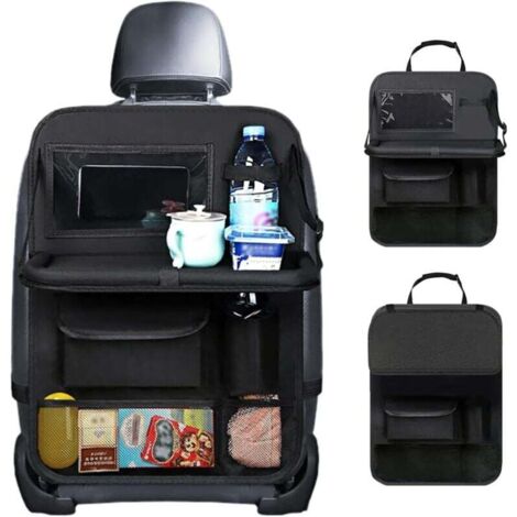 Car organizer, car seat organizer, large backrest protector, car, children's, multifunctional, waterproof, back seat organizer with folding table, tablet bag
