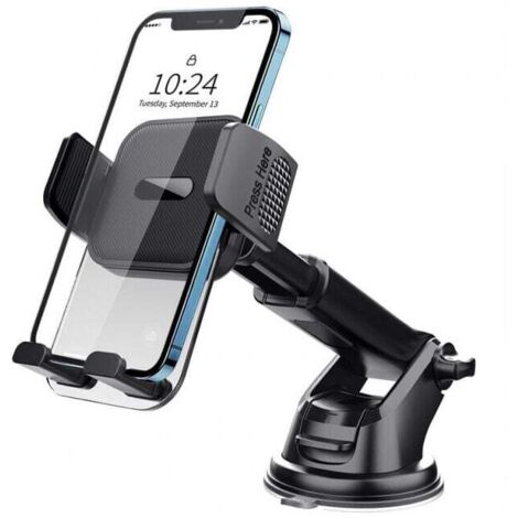 Car Phone Holder, 2024 Upgraded Version [Extremely Strong Suction Cup] Dashboard Phone Mount, 360° Rotation & One-Handed Operation, Windshield Mount (4-7" Smartphone)