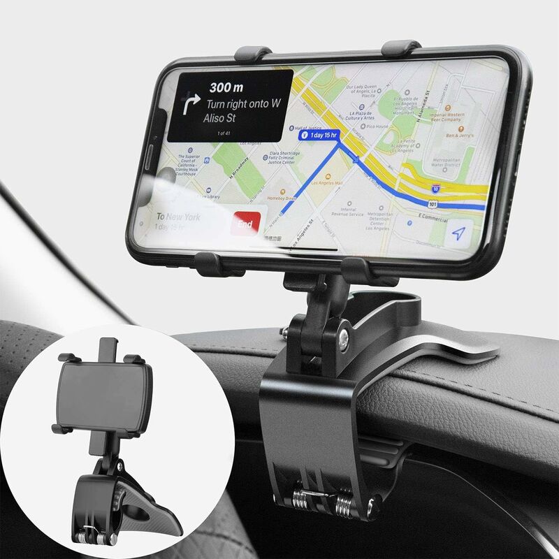 Image of BEIJIYI Car Phone Holder 360 Degree Rotation, Dashboard Cell Phone Holders Automobile Car Phone Mount for gps and 4-7 inch Smartphones (Black) YU01311