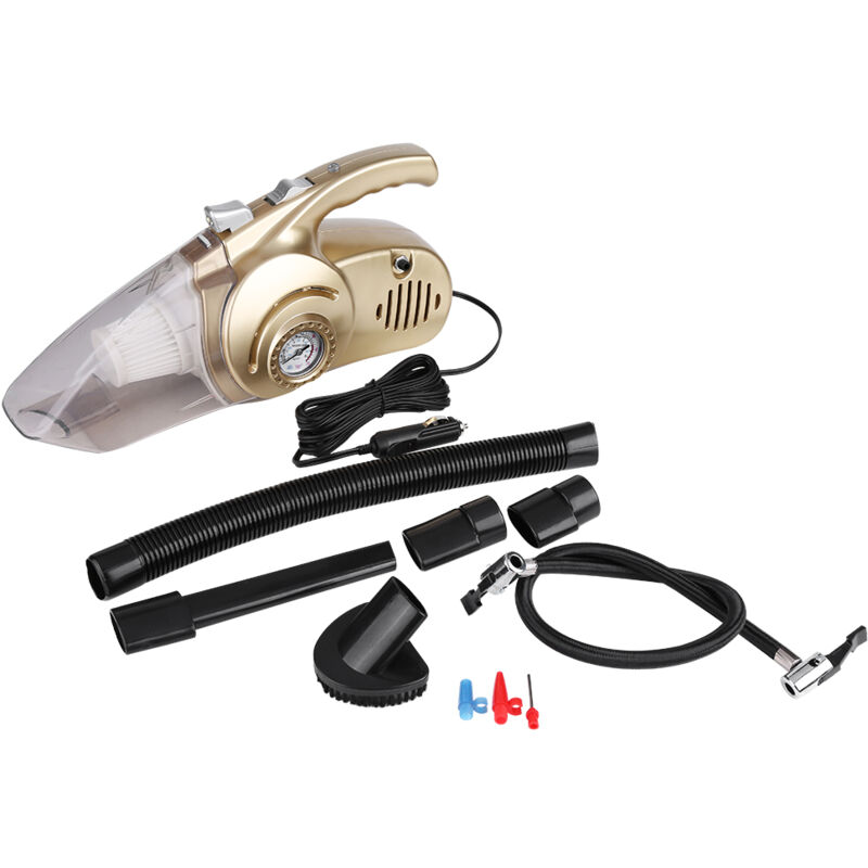 Start - Car Portable Handheld Wet & Dry 4 in 1 Vacuum Cleaner led Lamp Tire Inflator Tire Pressure