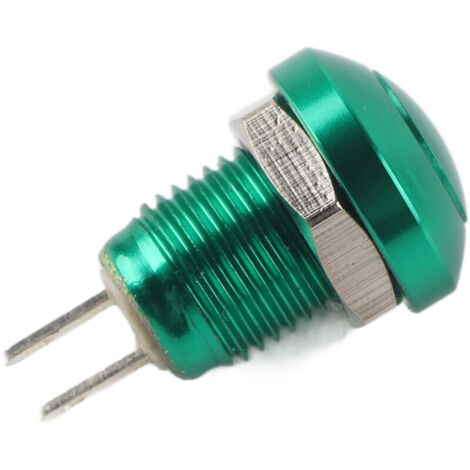 Car Push Button Switch, 1A 24V 8mm Mini Waterproof Zinc-Aluminum Alloy Momentary Push Button Power Switch