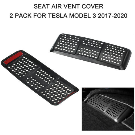 main image of "Car Seat Air Vent Cover Air Flow Vent Grille Protection 2 Pack Replacement for Tesla Model 3 2017-2020,model:Black"